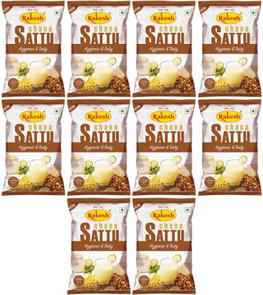 RAKESH Chana Sattu, 500g Pack, Roasted Gram Flour Chana Sattu (10Pcs)