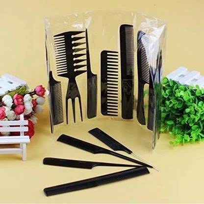 KESHAVART Styling Comb Set Variety Pack Great for All Types Hair & Styles Set of 10 Pcs