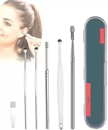 Tgytryrf Ear Curette Ear Wax Remover Tool with Cleaning Brush and Storage Box
