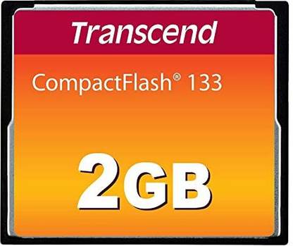 Transcend TS2GCF133 2GB 133x Compact Flash Card TS2GCF133 2GB 133x Compact Flash Card 2 GB Compact Flash Class 10 30 MB/s  Memory Card Compatible with Camera, Gaming Console