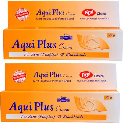 HAPDCO AQUI PLUS CREAM FOR ACNE,PIMPLES & BLACKHEADS 25 G-PACK OF 2