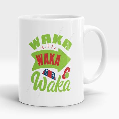 LASTWAVE Waka Waka Waka, Graphic Printed 11oz Ceramic Coffees for Gamers Ceramic Coffee Mug