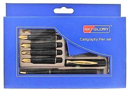 Ikshu Sky Glory Calligraphy Set With 6 Nibs & 6 Ink Cartridges Pack Of 1 Calligraphy