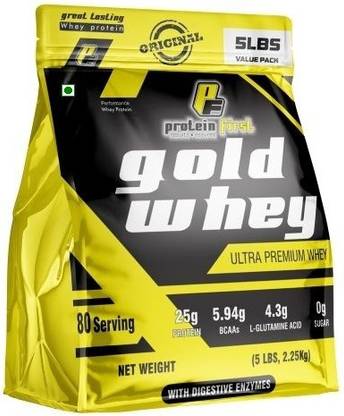 Protein First (PF) Gold Whey & Ultra Premium Whey Protein (5lb, 2.25kg, Vanilla Flavor) Whey Protein