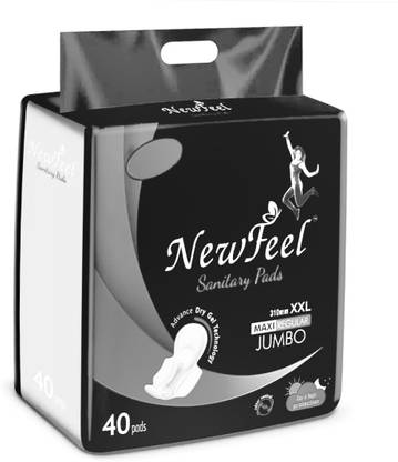 NEW FEEL NewFeel 310MM XXL MAXI REGULAR 40 PCS JUMBO PACK Sanitary Pad (Pack of 40) Sanitary Pad