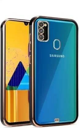 WoodForest Back Cover for Samsung Galaxy M30s M21 | Gold Electroplating Transparent Chrome