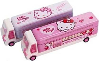 WONDER CREATURES Cute Hello Kitty Art Metal Pencil Box