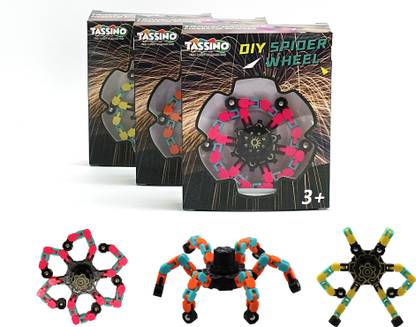 Tassino 3 PCS Transformable Fingertip Gyro DIY Deformable Stress Relief Toy Gift