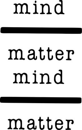 SIMPLY INKED Mind over Matter Temporary Tattoo, Letter Tattoo for all