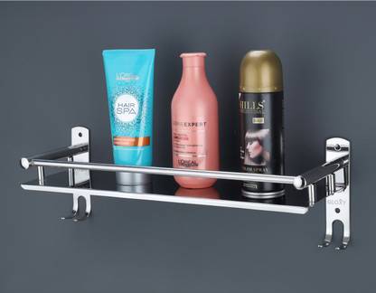 GLOXY by GLOXY Kitchen Shelf/Bathroom Shelf and Rack/Bathroom Accessories Chrome Finish Silver Towel Holder