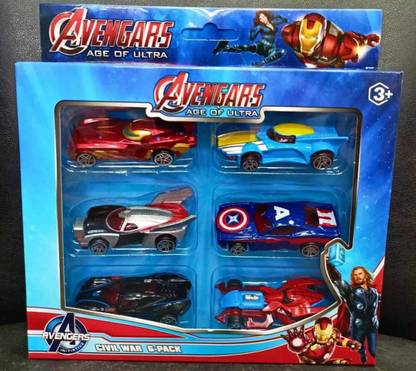 Akvanar Avengers Age of Ultra Die cast Metal Toy set of 6 pc (multocolor)