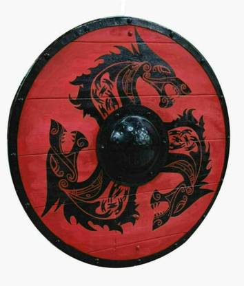 Star Handicrafts 24'' Round Dragon Viking Fully Functional Medieval Shield