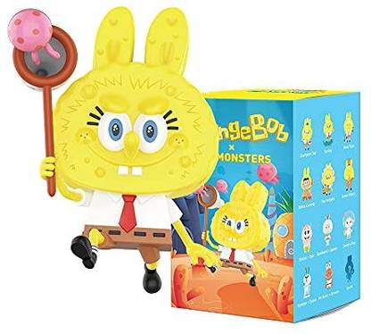 Pop Labubu Spongebob 3PC Collectible Figure Kawaii Toys Bulk Popular Creative Gift