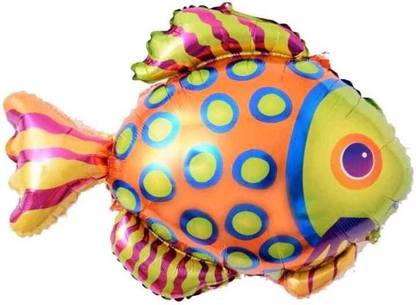 TS BOBBLE HEAD FISH SHAPE FOIL BALLON FOR UNDER THE SEA THEME DECORATION