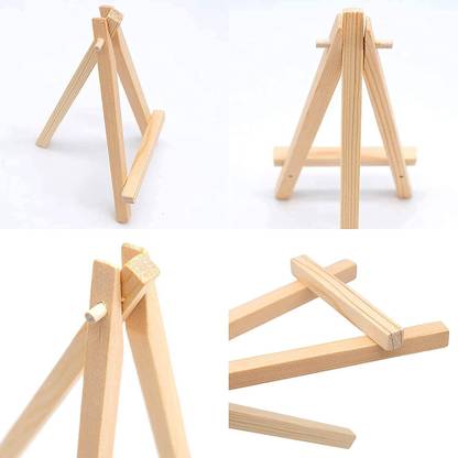 PRANSUNITA Mini Wooden Display Easel Size 7 inches - A-Frame Display Stand