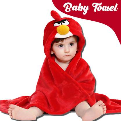 Pandaoriginals Red Free Size Bath Robe