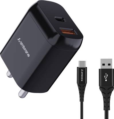 Ambrane 30 W 3 A Wall Charger for Mobile with Detachable Cable