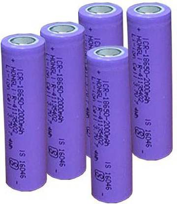 Hongli rgeab"Lithium Rechale 3.7 Volt 18650(2000mAh) 5 set "  Battery