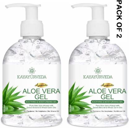 KAYAYURVEDA 100% Pure Aloe Vera Gel for glowing Face, Skin & Hair  (600 ml) at Rs. 249