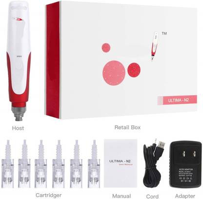 Charmora Ultima N2 C Microneedling Derma Pen With 3#12pin,3#32pin Cartridges