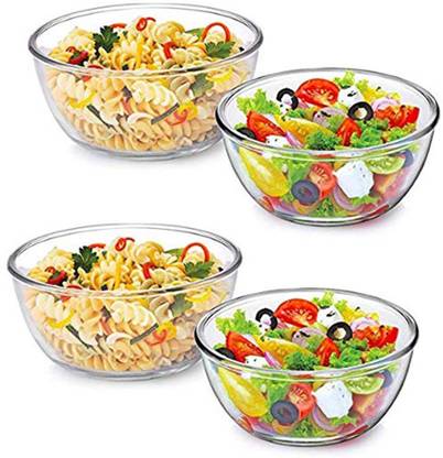 cello Glass Mixing Bowl Ornella Glass Mixing Bowl Set,1000ml-Pack of 4