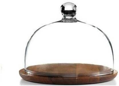 ggh Cake Stand With Glass Dome Wooden Cake Server