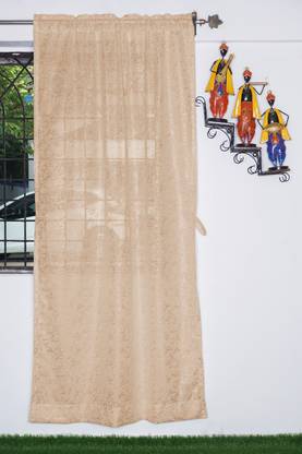 Parda Online 274 cm (9 ft) Long Door Cotton Transparent Curtain Single Curtain