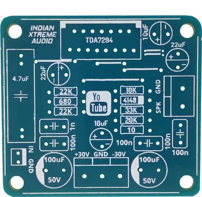 Xtreme Best Quality TDA7294 Mono Amplifier Board Bare PCB Only. Blue Color Pack of 2 Electronic Components Electronic Hobby Kit