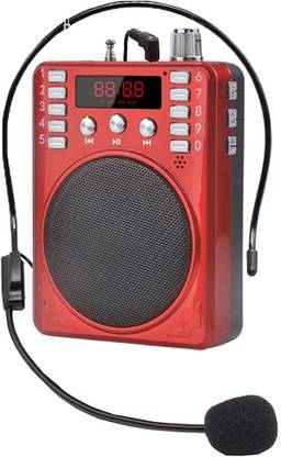 Bluetail Retail Rechargeable Dual Battery Portable Multifunction FM Radio with Wired Microphone FM Radio