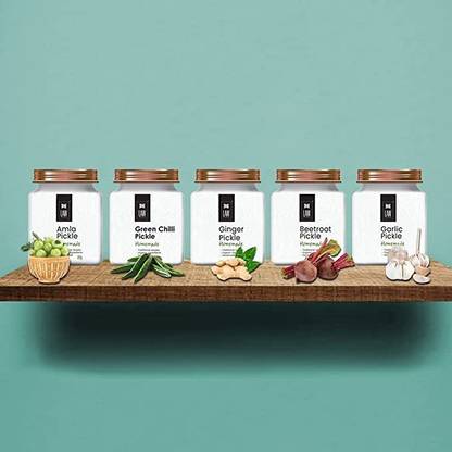 looms & weaves South Indian Homemade Pickles (Pack of 5) - 250 gm Each Combo