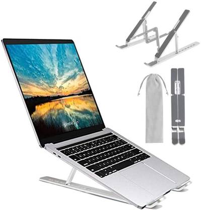 Pseudo Laptop Stand/Laptop Holder Riser/Computer Tablet Stand 6 Angles Adjustable Laptop Stand,Adjustable Aluminum Fordable Portable Notebook Stand 9-Levels Adj. Laptop Stand
