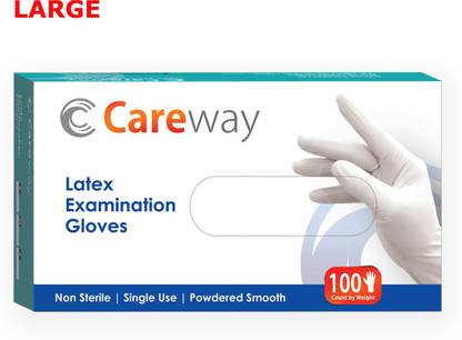 Careway Latex Medical Examination Hand Gloves Latex Examination Gloves
