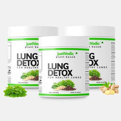 justvedic by Justvedic Lung Detox Powder Mix - Breathe Easy Powder to quit Smoking and Clean Lungs
