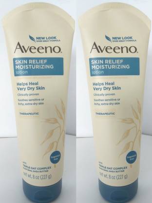 Aveeno skin relief moisturizing lotion fragrance free 8oz (Pack of 2)