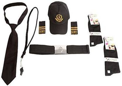 FABUNIFORMS Security Guard Accessories set (BLACK)  Office Set
