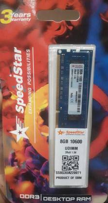 SPEEDSTAR DDR3 8GB 10600 DDR3 8 GB (Dual Channel) PC (DDR3 8GB 10600 UDIMM)