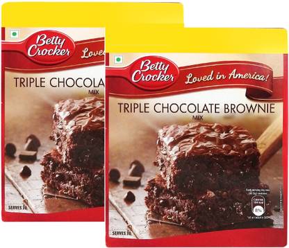 Betty Crocker Triple Chocolate Brownie Mix (Pack of 2- 425 Grams Each) 850 g