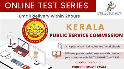 Material On Kerala PSC Online Test Series | Chapterwise, Topicwise Questions And Mock Tests With Solutions | Practice 2080 MCQs |200 Free Classes (Email Delivery In 2 Hours)
