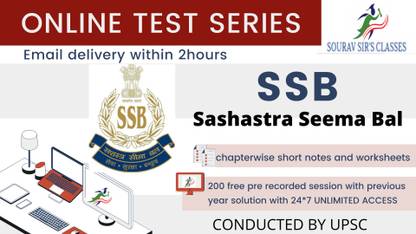 Material On SSB Exam Online Test Series , Conducted By UPSC | Chapterwise, Topicwise Questions And Mock Tests With Solutions |Practice 2080 MCQs | 200 Free Classes (Email Delivery In 2 Hours)