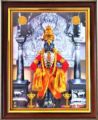 shreya arts frame wth glass Vitthal Photo Religious Frame