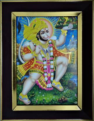 Dwarika Balaji Photo Frame With Sky Blue Background Religious Frame