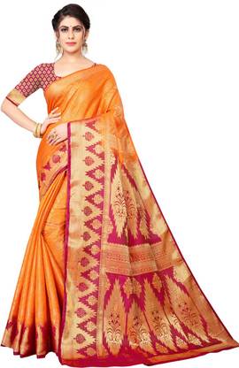 Solid Kanjivaram Art Silk Saree
