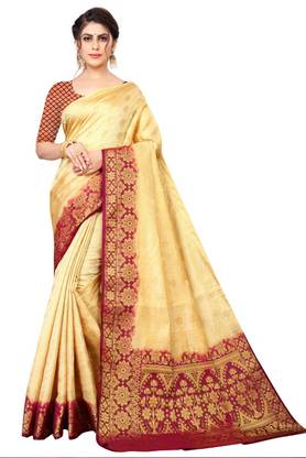 Solid Kanjivaram Art Silk Saree