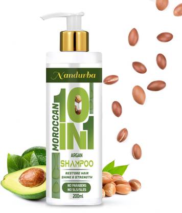 nandurba Moroccan Argan Volumizing Hair Shampoo No Parabens, SLS/SLES