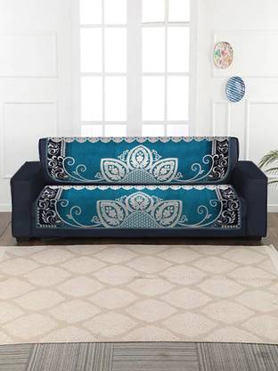 Multitex Chenille Floral 3 Seater Sofa Cover