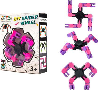 Tassino Fidget Spinner Fingertip Toy Wacky Tracks Gyro DIY Deform Chain Game Gift
