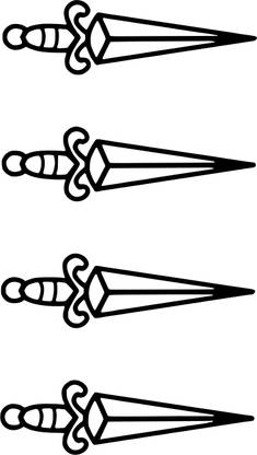 SIMPLY INKED New small Dagger Temporary Tattoo, Designer Tattoo for all