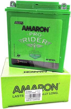 amaron AP-BTX5L 5 amp_hour with 4 Year warranty 5 Ah Battery for Bike