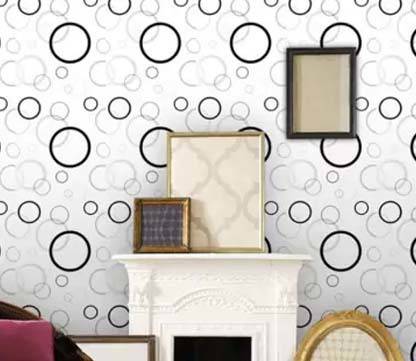 VI COLLECTIONS 4k Black gray circle 400 cm 45 cm wallpaper