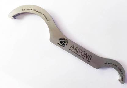 AASONS Stainless Steel Union C Spanner 25mm to 100mm AASONS SS304 Union C Spanner 25-100mm Double Sided Open End Wrench